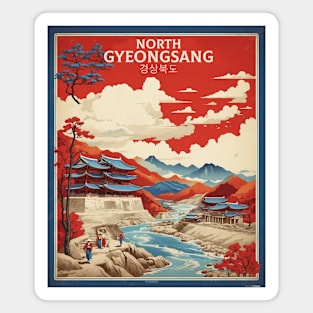 North Gyeongsang South Korea Travel Tourism Retro Vintage Magnet